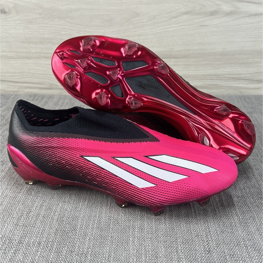 Adidas X Speedportal + FG Black Pink Soccer Cleats GZ5126 Men's 6 / Women's 7 - Picture 7 of 13